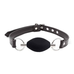 Silicone Ø 42.5 mm. Oval Ball Gag - Black