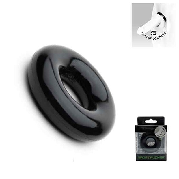 Sport Fucker Chubby Rubber Cockring Black