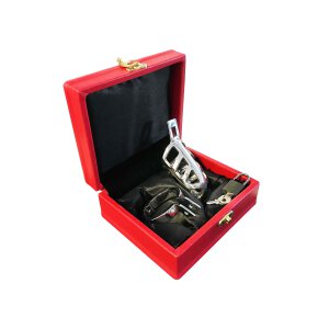 Brutal Stainless Steel Chastity Cage - Chrome