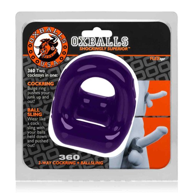 Oxballs 360 Cockring & Ballsling - Eggplant