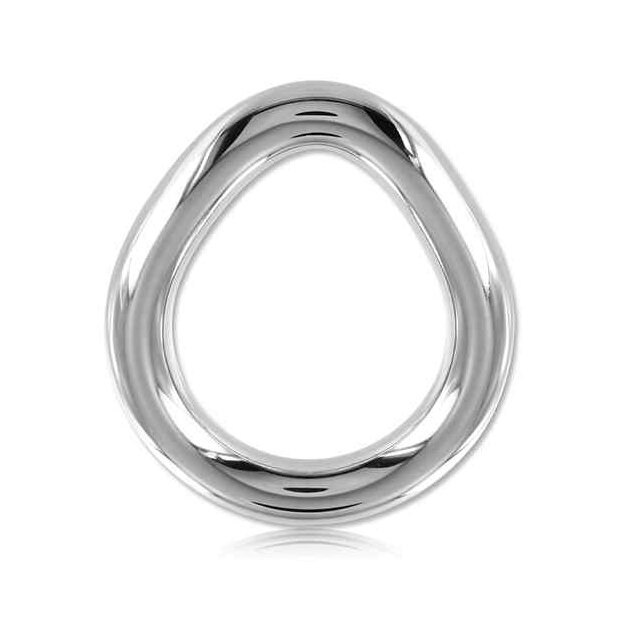 Stainless Steel Flared Cock Ring - Large - 10 mm. Thick Ø 46