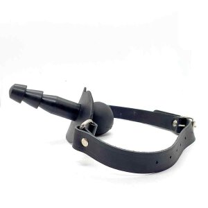 Leather - Silicone Ball Gag Lock