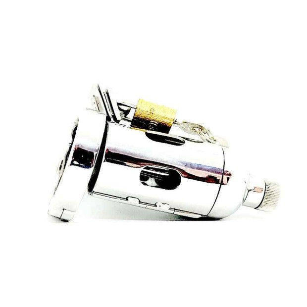 The Pleasure Dome Stainless Steel Chastity Cage