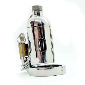 The Pleasure Dome Stainless Steel Chastity Cage