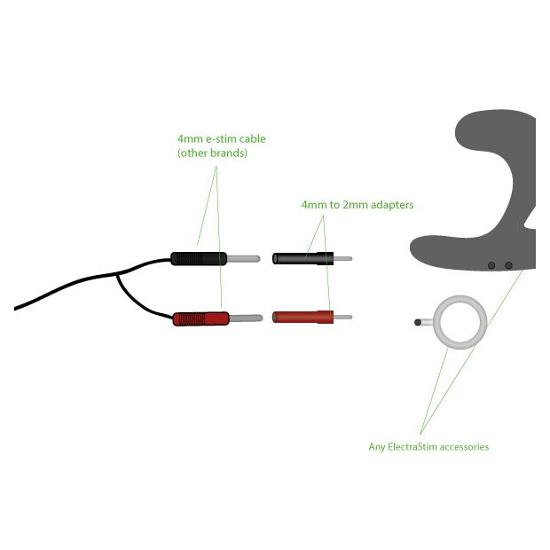 ElectraStim Pin Converter Kit 4 mm to 2 mm