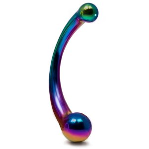 The Rainbow Curvy Stainless Steel Double Ended G-Spot...