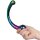 The Rainbow Curvy Stainless Steel Double Ended G-Spot Dildo - 20,3 cm