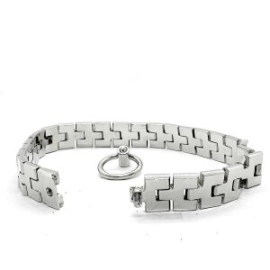 Stainless Steel Watch Band Collar With Gem Lock