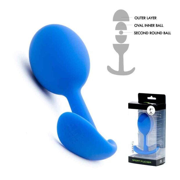 Sport Fucker Thunder Plug Groß Blau 5,7 cm
