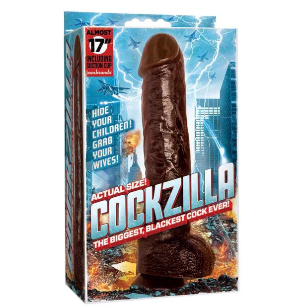 Cockzilla Realistic Cock 42 cm. (16.50 inch) Black