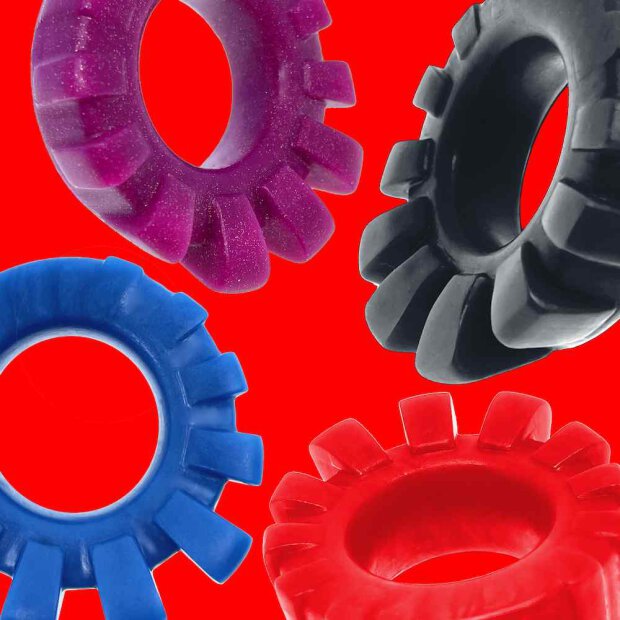 Oxballs Cock-LUG Cockring - Marine Blue