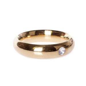 Gold Donut Cockring with Jewel 55 mm