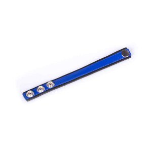 Rainbow Leather Cock Strap Black & Blue