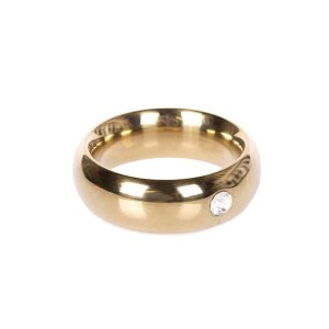 Gold Donut Cockring with Jewel Thick 45 mm