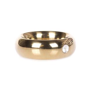 Gold Donut Cockring with Jewel Thick 50 mm