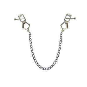 Metal Alligator Clip "special" with chain Silver