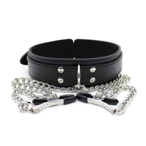 Collar with Nipple Chain