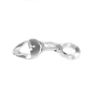 Kiotos - Glass Dildo Clear Butt Plug & O-ring 4 cm