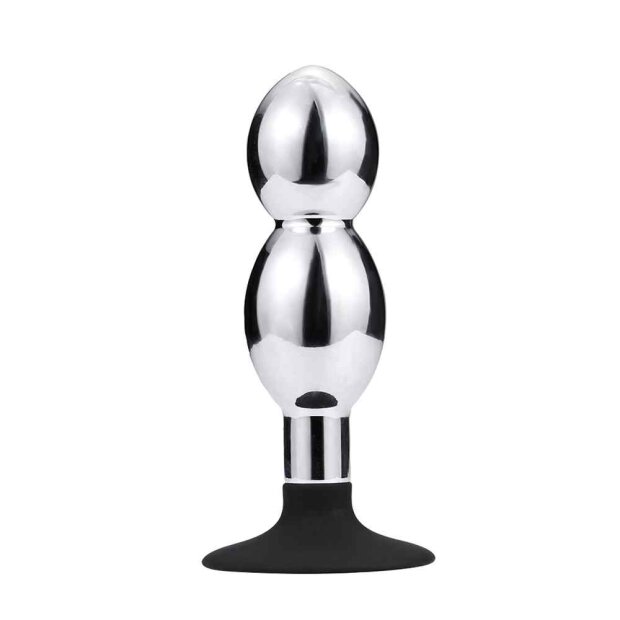 Anal Plug With Suction Cup-Two Balls