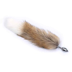 Fox Tail Plug Brown &amp; White Short