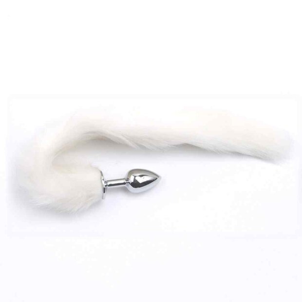 Fox Tail Plug White Short