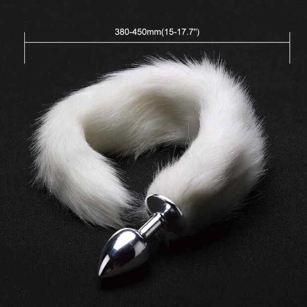 Fox Tail Plug White Short