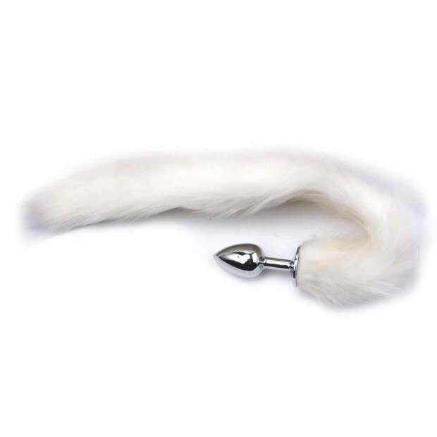 Fox Tail Plug White Short