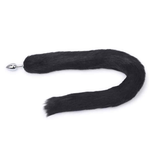 Kiotos - Fox Tail Plug Black Long 4 cm