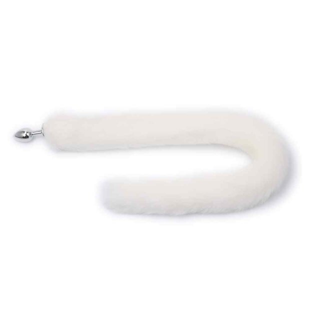 Kiotos - Fox Tail Plug White Long 2,8 cm