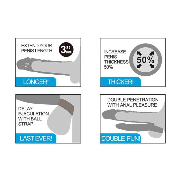 Pleasure X-Tender Vibrating Double Penis Sleeve Flesh 1