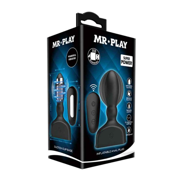Mr. Play Inflatable Vibrating Anal Plug Deluxe