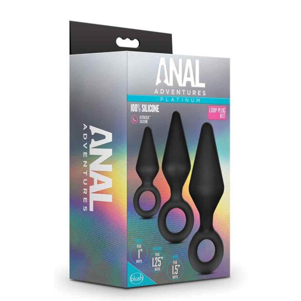 Anal Adventures Platinum Loop Plug Kit
