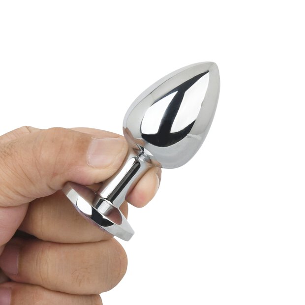 Silver Jewelry Anal Plug (L) 3,9 cm