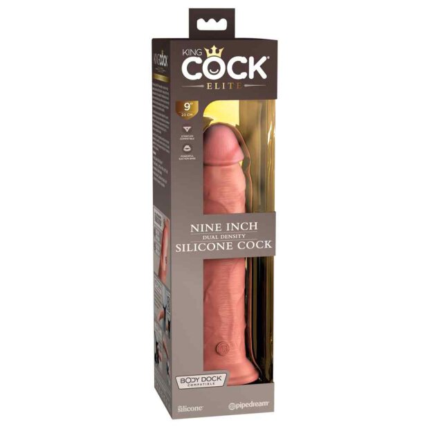King Cock Elite Dual Density Silicone Cock Light 23cm