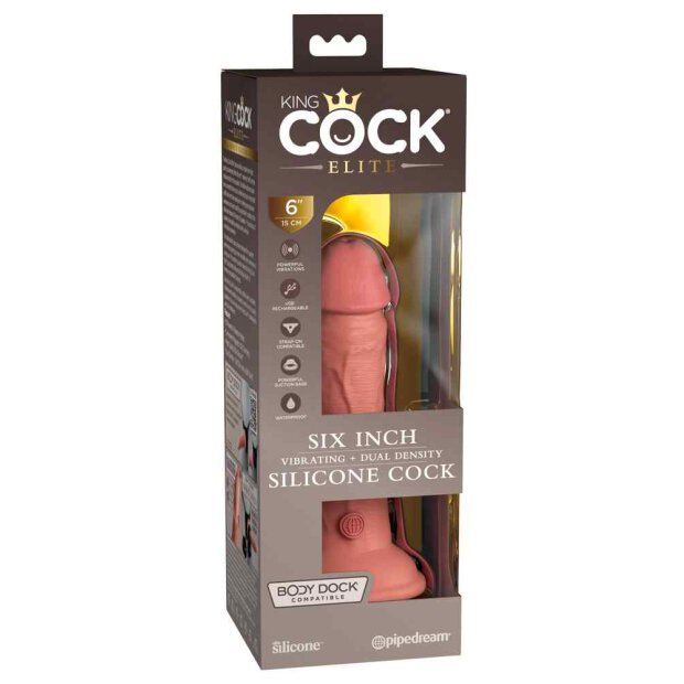 KCE 6 DD Vibrating Cock Tan
