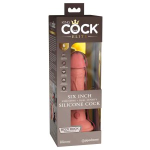 King Cock Elite 6&ldquo; Vibrating + Dual Density...