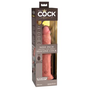 King Cock Elite 9&ldquo; Vibrating + Dual Density...