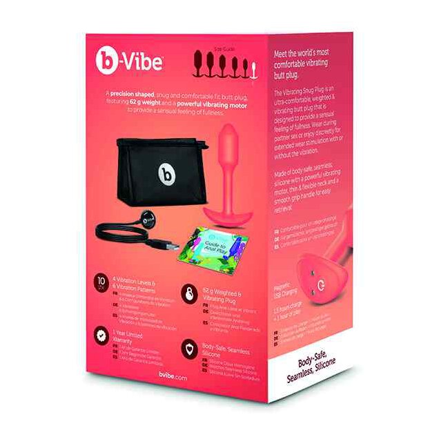 B-Vibe Vibrating Snug Plug 1 (S) Orange