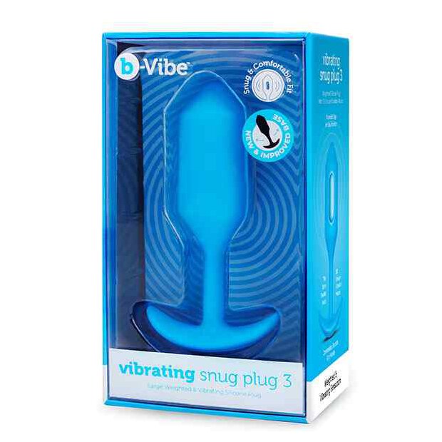 B-Vibe Vibrating Snug Plug 3 (L) Blue