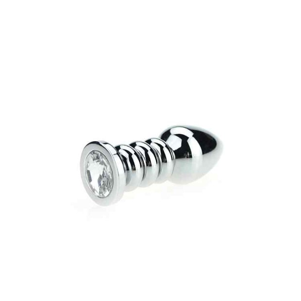 Ribbed Buttplug Clear
