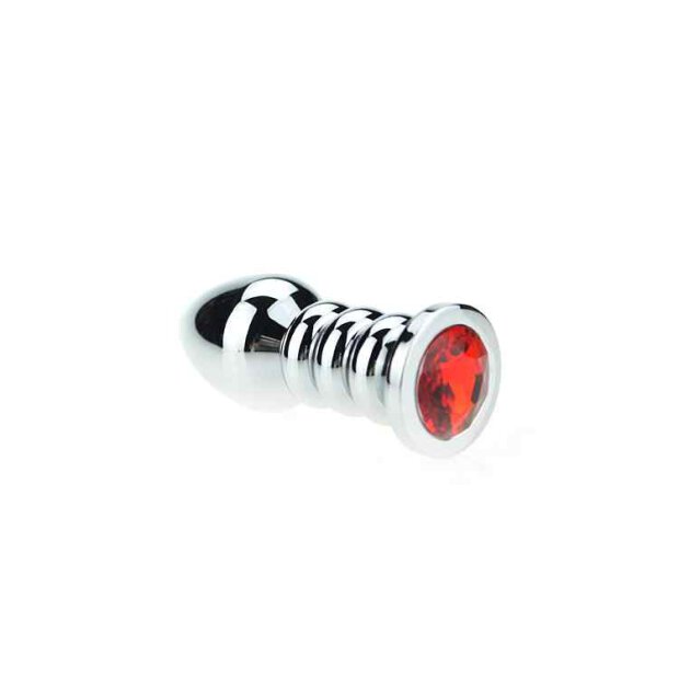 Ribbed Buttplug Red