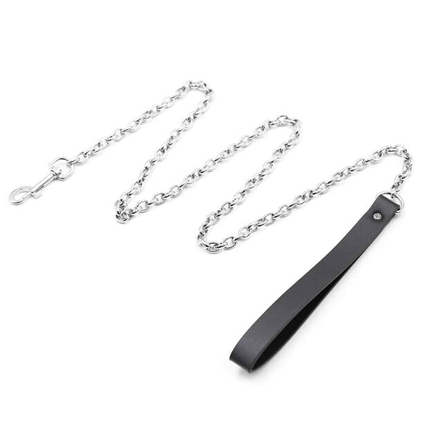 Anal Plug with Chain Leash