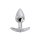 Kiotos - Aluminium Handle Buttplug Clear Gem 2,8 cm