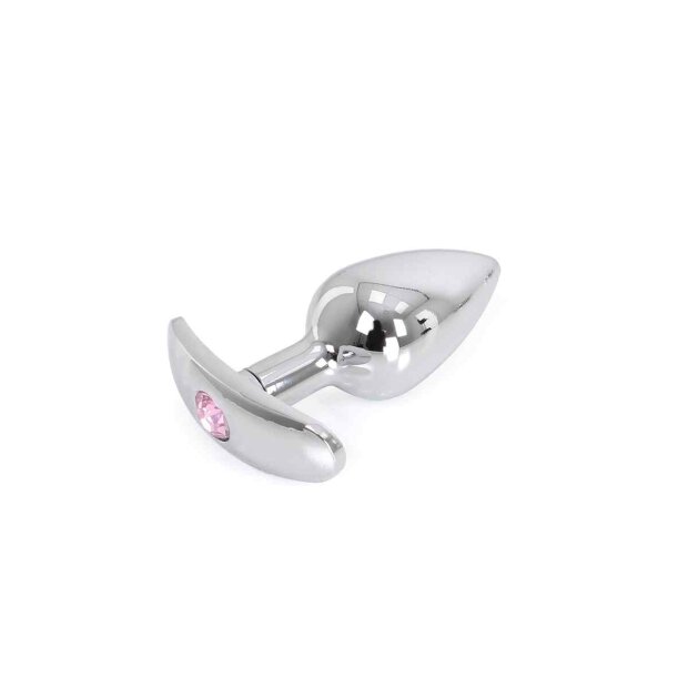 Aluminium Handle Buttplug Pink Gem