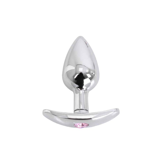 Aluminium Handle Buttplug Pink Gem