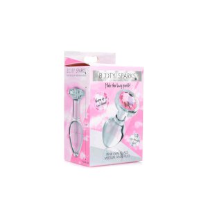 Master Series Pink Gem Glass Anal Plug Medium 3,3 cm