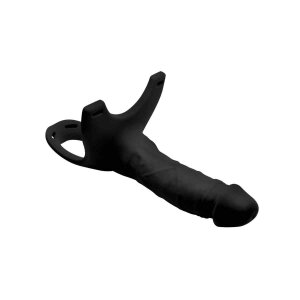 Master Series Hollow Silicone Dildo Strap-on Black