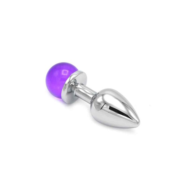 Anal Plug Ball Gem Purple