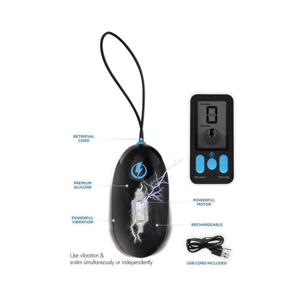 E-Stim Pro Silicone Vibrating Egg with Remote Control