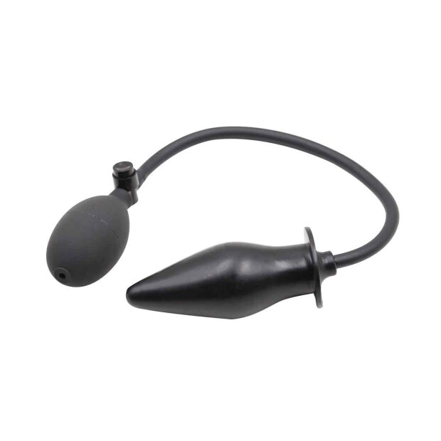 Inflated Anal Spade Plug Black
